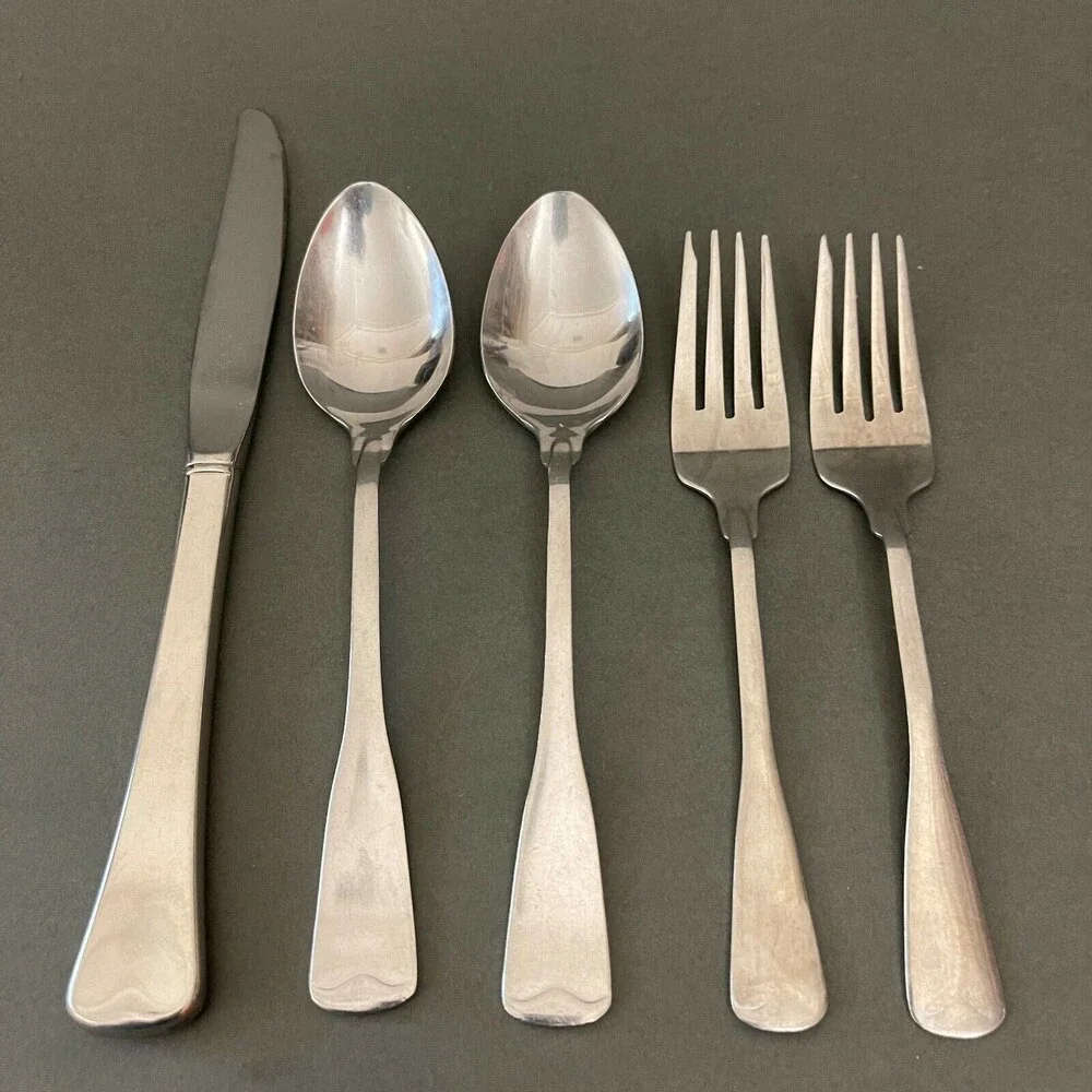 Cambridge Forks Spoons Knife Stainless‎ Steel Lot of 5